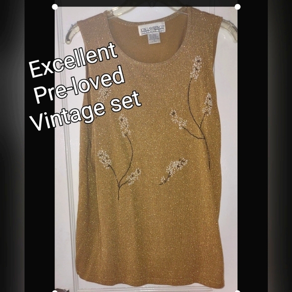 (Clone Listing) Vtg Jon Lawrence Sparkly Sweater set - Picture 3 of 14